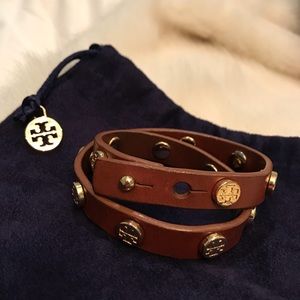 Tory Burch Wrap Brown Bracelet
